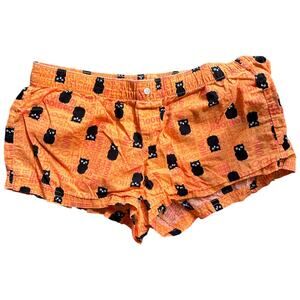 Halloween Owl Pajama Shorts Old Navy XS Orange Black Sleep Lounge